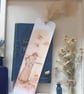 Hand printed  book mark 'Girl and Birds' - Image 9
