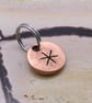 Recycled Round Copper Strength Bindrune Keyring Charm, Bag Charm. - Image 3