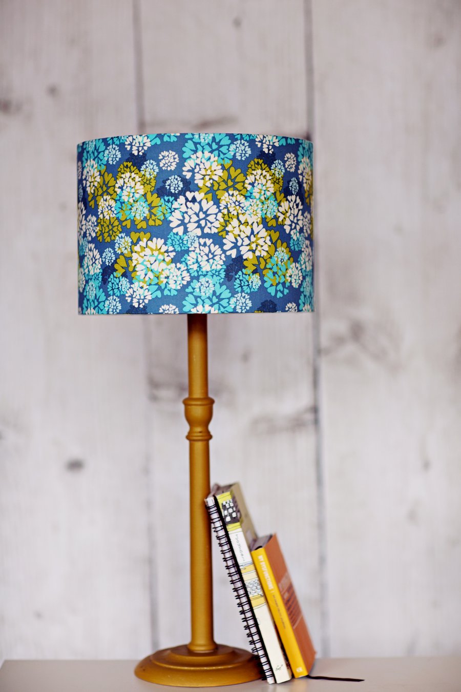 Blue Lampshade, Heart lampshade, Handmade Blue lamp, Blue Heart Shade