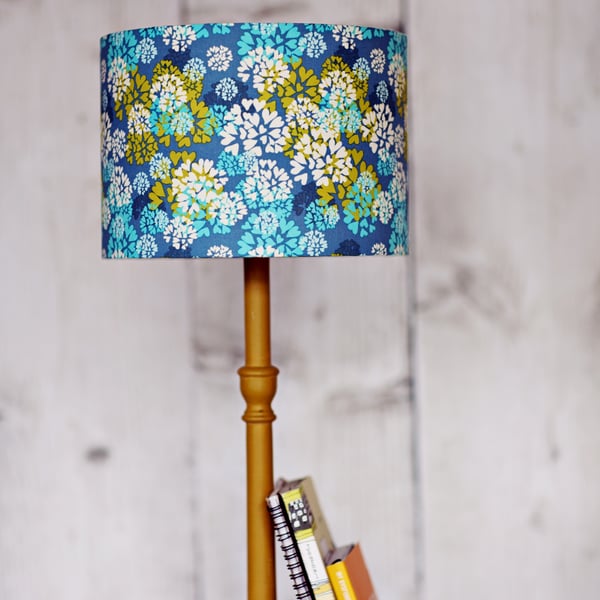 Blue Lampshade, Heart lampshade, Handmade Blue lamp, Blue Heart Shade