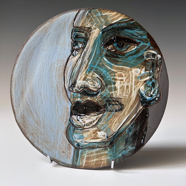 Portrait Plate: Black Clay