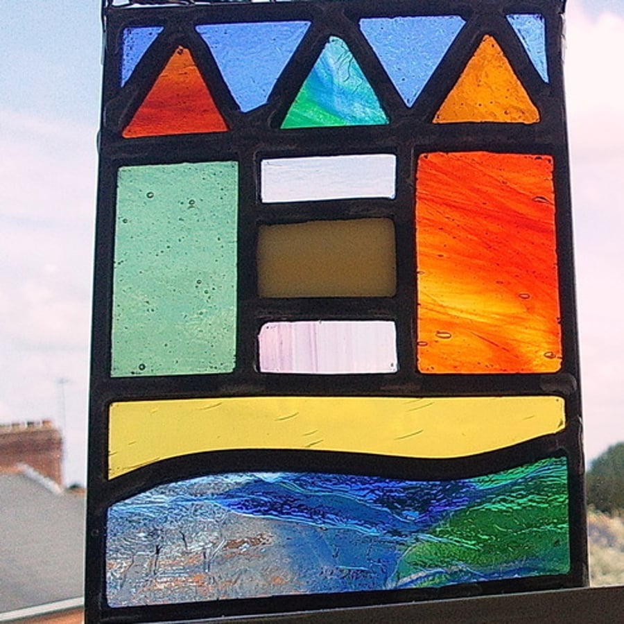 Teeny Tiny Beach Huts, Stained Glass Leaded Suncatchers