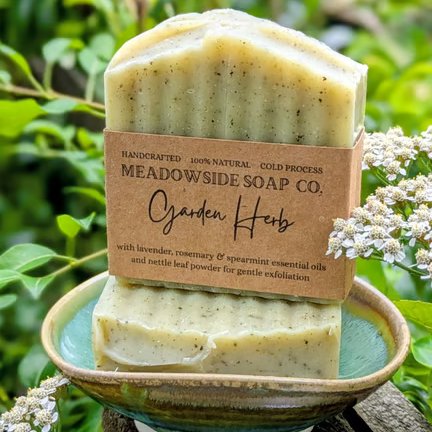 Garden Herb 100% Natural Handmade Soap - lavender, rosemary, spearmint