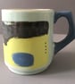 Abstract pattern ceramic cup.Tea lover. Handmade mug. Coffee lover. Colour. - Image 1