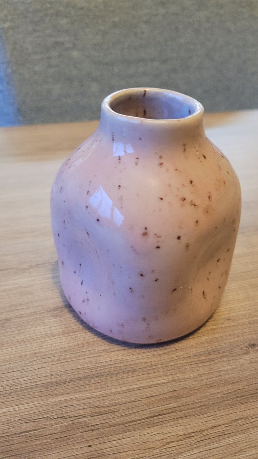 Small Speckled Pink Bud Vase Handmade Pottery
