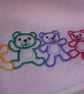 Pink Fleece Neck Warmer Double Thickness With Embroidered Teddies  (R140) - Image 5