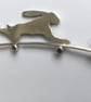 Sterling silver and Iolite leaping Hare necklace - Image 3
