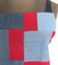 Red and blue patchwork apron - Image 3
