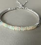Ethiopian Opal Sterling Silver Noodle Bracelet with Slider Clasp - Image 10