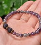 Amethyst Beaded Bracelet with bronze accents - Image 3