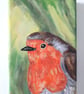 Robin small original painting on canvass - Image 3