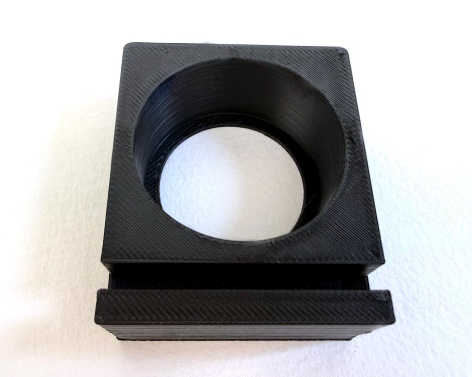 Black tea light display stand for 12cm fused glass circle - 4mm slot