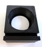 Black tea light display stand for 12cm fused glass circle - 4mm slot