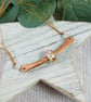 Copper Rose Necklace. Glass Lampwork Bead with Rose Quartz. - Image 4