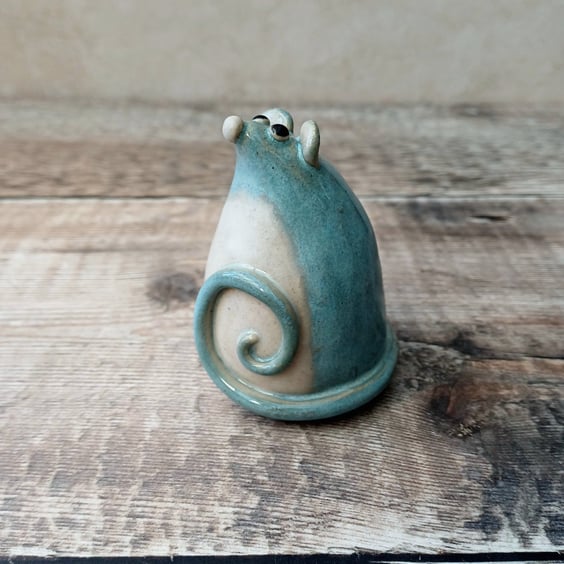 Little blue pottery mouse