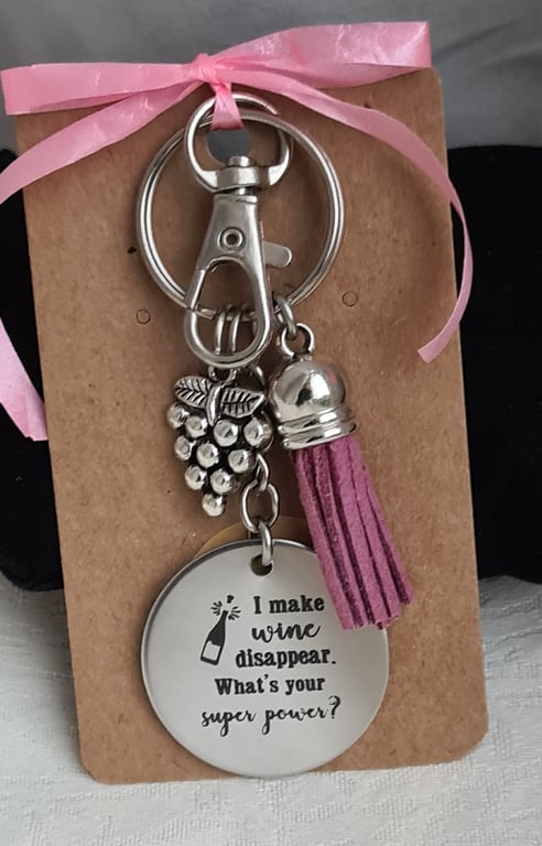 Gorgeous Wine Super Power Key Ring  - Key Chain Bag Charm