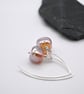 gold nugget lampwork glass earrings - Image 4