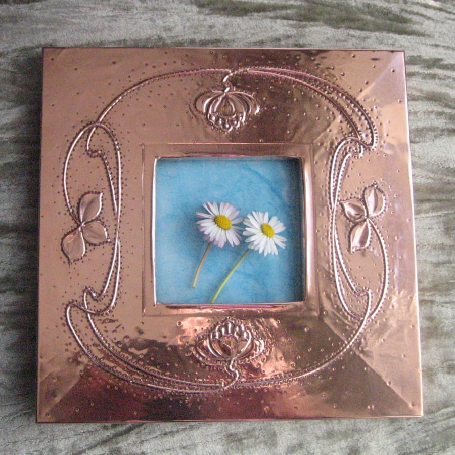 Handmade Copper Frame, Art Nouveau Style