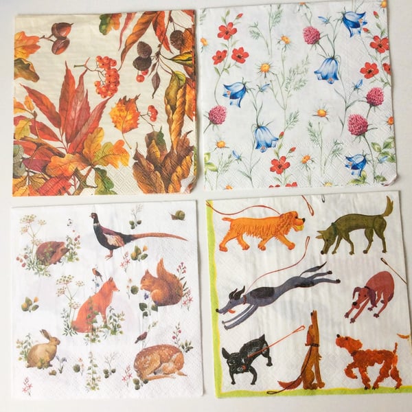 Mixed Design Napkins for Decoupage (Bundle A)