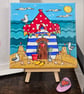 Beach hut square canvas - Image 4