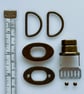 Tan Turn-Lock Clasp & Strap Hardware Kit for Making a Felt Bag on a Ball - Image 3