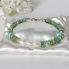 Puka Shell Beads & Pearl Bracelet