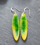 Dangly resin party earrings with sterling silver ear hooks - Image 3