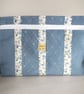 Denim Tablet, Journal cover, upcycled denim zipped sleeve.