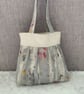 Tote Bag, Pleated Tote Bag, Linen, Day Bag, Handmade Bag, Voyage Fabric - Image 2