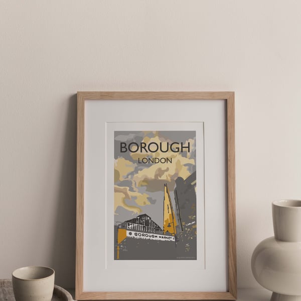 Borough (the Shard), London Giclee Travel Print