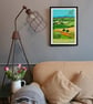 Newlands Corner travel poster print by Susie West - Image 5