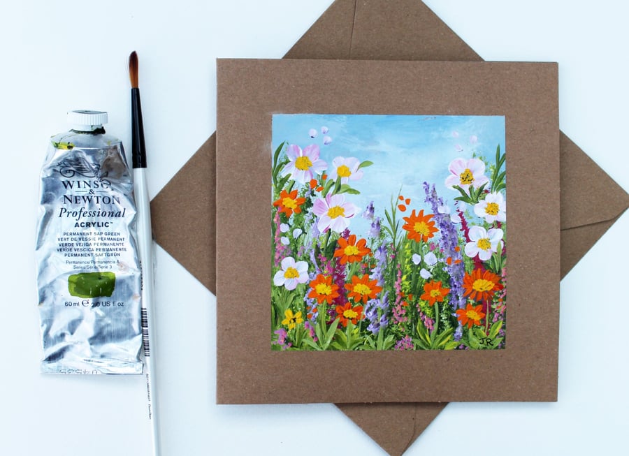 Original Art - Greetings Card "Cottage Garden (Ref no. 148)