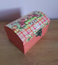 Handmade colorful Wooden box. Jewelry Box with Metal Clasp.
