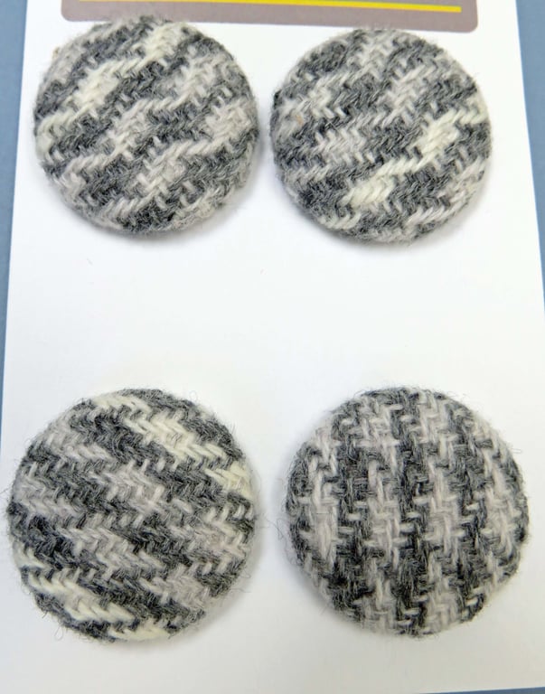 Striped Grey Buttons