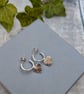Sterling Silver Heart Drop Hoop Earrings – JBJ3041 - Image 5