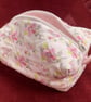 Homemade Floral, Quilted Makeup Bag