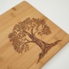 Wooden chopping board kitchen gift - pyrography tree design 