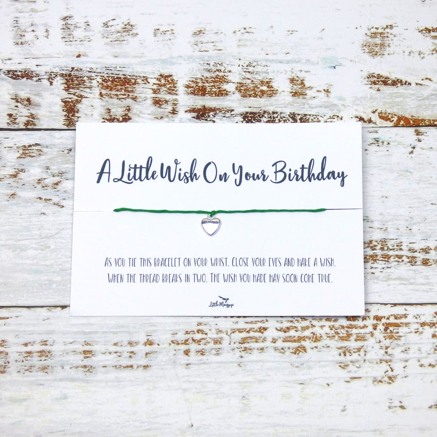 "A Little Wish On Your Birthday" Wish Bracelet