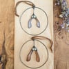 Stained Glass Sycamore Seed Mini Wreath, Autumnal Tiffany Suncatcher