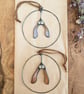 Stained Glass Sycamore Seed Mini Wreath, Autumnal Tiffany Suncatcher