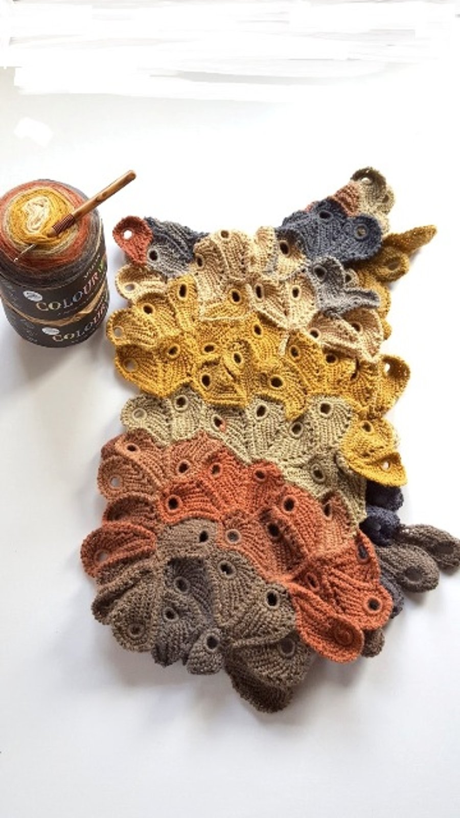 Autumn Leaf Scarf Crochet Pattern