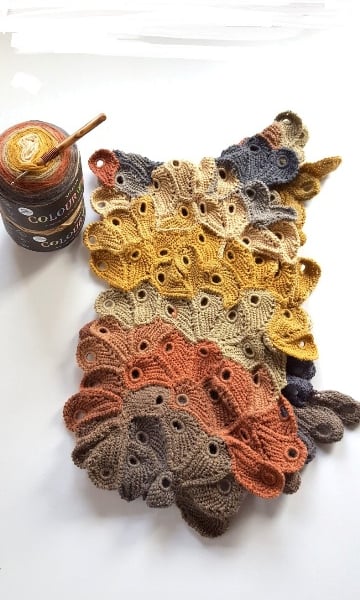 Autumn Leaf Scarf Crochet Pattern