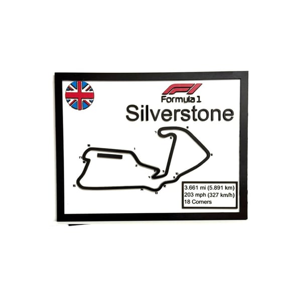 Formula One Circuit wall Hanging - Man cave decor