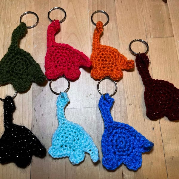 Crochet Dinosaur Keychains