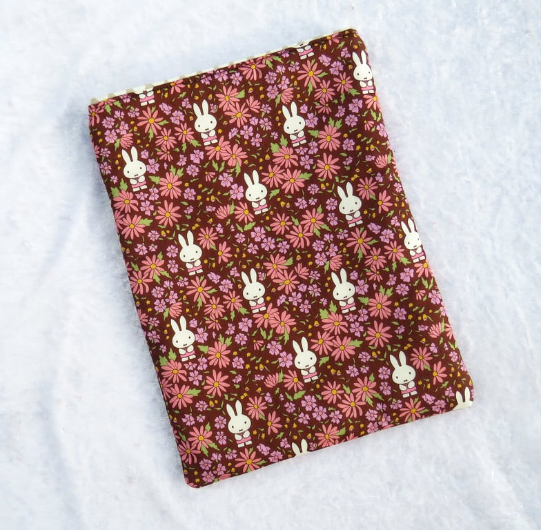 Liberty print Book sleeve: size medium, Prairie Day design