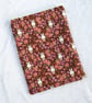 Liberty print Book sleeve: size medium, Prairie Day design