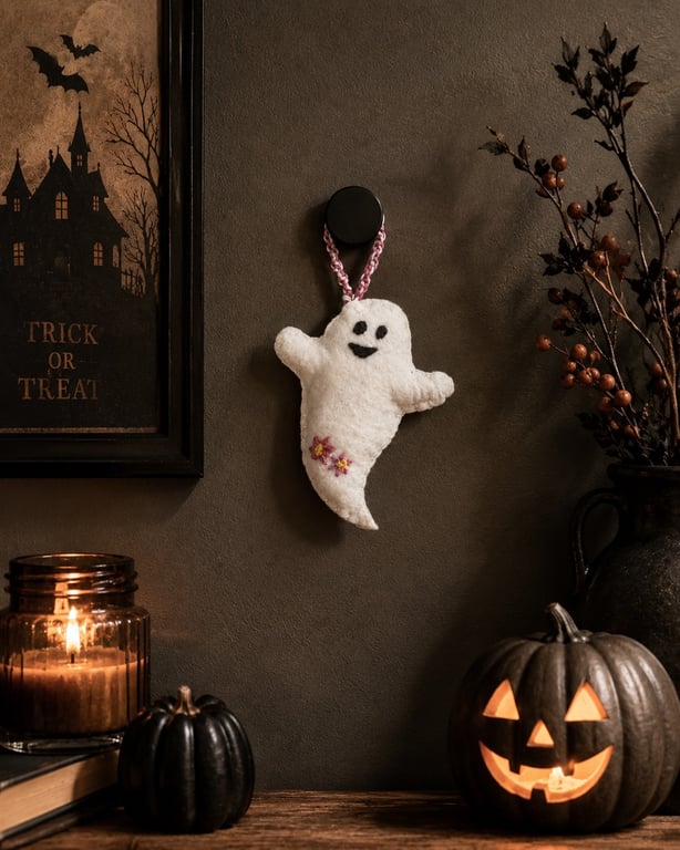 Felt ghost Halloween decoration