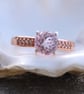 7mm Kunzite Solitaire Rosegold Ring Size P-Q or Size 8 - Image 4