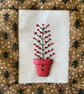 Hand Embroidered Drawstring Christmas Tree Gift Bag - Image 2