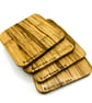 Recycled Gingko patterned Coasters in Bamboo SKU-CG1 to CG4 - Image 4